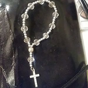 Nice silver crystal diamond bracelet